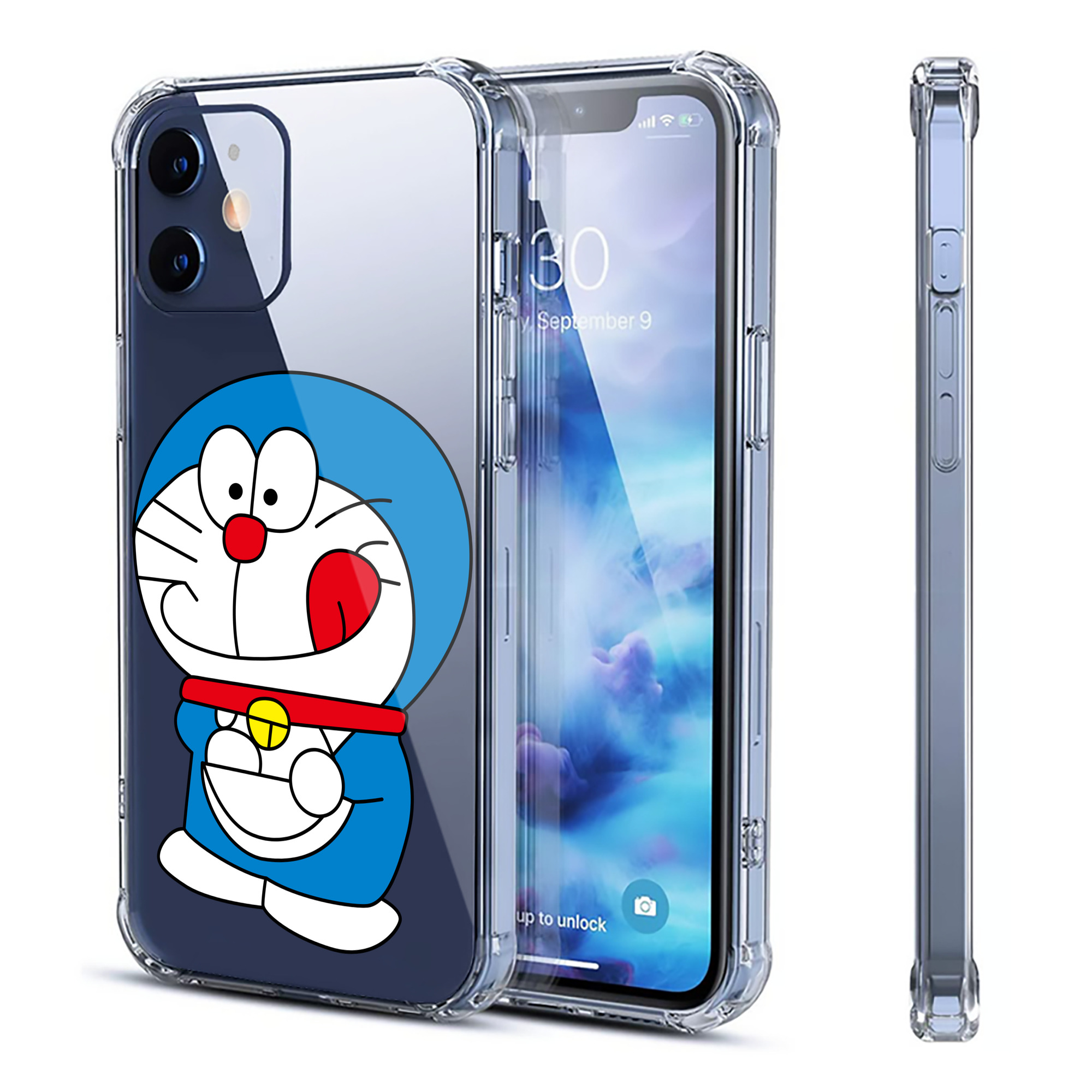 （画像用） ドラえもん Doraemon 【iPhone 12シリーズ対応】透明スマホケース（クリアソフトケース）